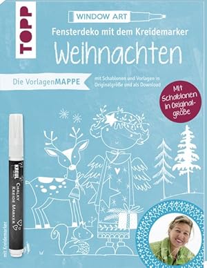 Vorlagenmappe Fensterdeko mit dem Kreidemarker - Weihnachten von Pia Pedevilla. 7 Vorlagenbögen m...