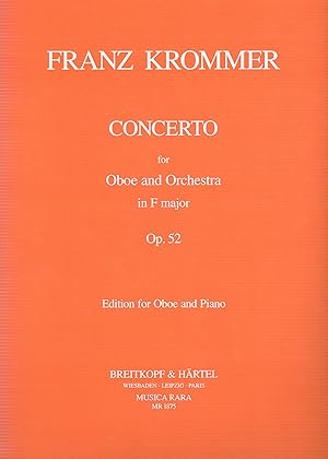 Imagen del vendedor de KROMMER F. - Concierto en Fa Mayor Op.52 para Oboe y Piano (Ledward) a la venta por Mega Music