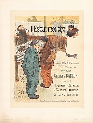 Imagen del vendedor de Affiche pour le journal illustr "l'Escarmouche" (Plate 6) - Zeitschrift Magazine poster Plakat Art Nouveau Jugendstil a la venta por Antiquariat Steffen Vlkel GmbH