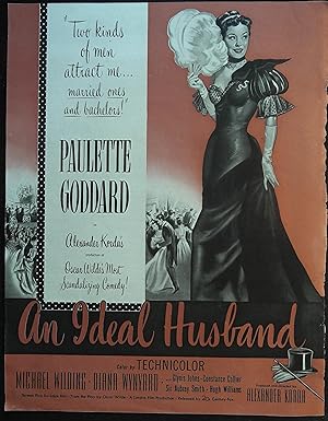 Imagen del vendedor de An Icdeal Husband Trade Print Ad 1948 Paulette Goddard, Michael Wilding a la venta por AcornBooksNH