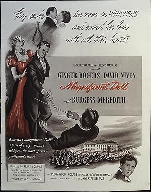 Bild des Verkufers fr Magnificent Doll Trade Print Ad 1946 Ginger Rogers, David Niven, Burgess Meredith zum Verkauf von AcornBooksNH