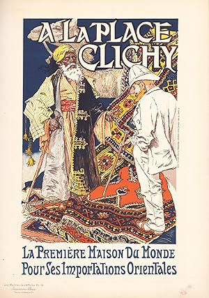 Immagine del venditore per Affiche pour le Magasin de Noveautes "A la Place Clichy" (Plate 18) - Orient Arabia / poster Plakat Art Nouveau Jugendstil venduto da Antiquariat Steffen Vlkel GmbH