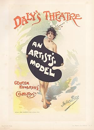 Bild des Verkufers fr Affiche anglaise pour le Daly's Theatre "An Artist's Model" (Plate 3) - Theatre theater poster Plakat Art Nouveau Jugendstil zum Verkauf von Antiquariat Steffen Vlkel GmbH