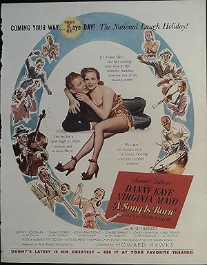 Bild des Verkufers fr A Song is Born Trade Print Ad 1948 Danny Kaye, Virginia Mayo, Louis Armstrong zum Verkauf von AcornBooksNH