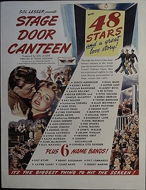 Stage Door Canteen Trade Print Ad 1943 48 Stars!