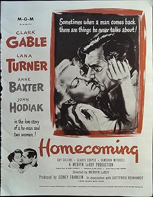 Immagine del venditore per Homecoming Trade Print Ad 1948 Clark Gable, Lana Turner, Anne Baxter venduto da AcornBooksNH