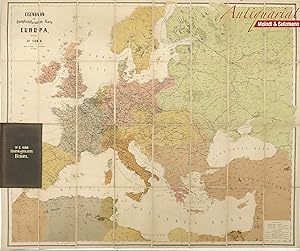 Eisenbahn- und Dampfschiffrouten-Karte von Europa.