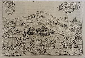 Frascati Citta d Campagna. Kupferstich aus Lasor a Varea "Universis terrarum orbis scriptorum" Pa...