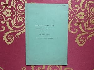 Seller image for Avvocato Giacomo Maffei presidente onorario di Tribunale osservazioni pratiche dei giurati Brescia 1873 copia autografa for sale by Libreria antiquaria Britannico