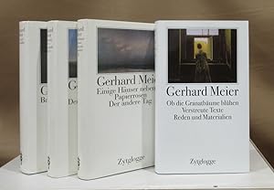 Bild des Verkufers fr Werke. Erster Band: Einige Huser nebenan. Papierrosen. Der andere Tag. Zweiter Band: Der Besuch. Der schnurgerade Kanal. Romane. Dritter Band: Baur und Bindschdler Roman. Vierter Band: Ob die Granatbume blhen. Nachtrge, verstreute Texte und Materalien. Band 4 herausgegeben von Werner Morlang. Vier Bnde. zum Verkauf von Dieter Eckert