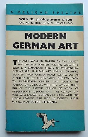 Seller image for Modern German Art. With 32 photogravure plates and an Introduction by Herbert Read. A Pelican Special. for sale by Roe and Moore
