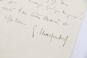 Lettre autographe datée et signée à propos d'une solennité musicale devant être jouée après l'ina...