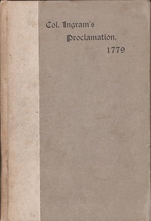 Proceedings of a Council of War held at Burke Jail, Georgia, January 14th, 1779, with a Narrative...