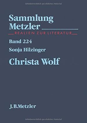 Immagine del venditore per Christa Wolf (Sammlung Metzler) Sonja Hilzinger venduto da Antiquariat Buchhandel Daniel Viertel