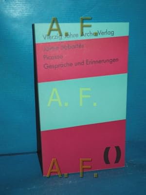 Imagen del vendedor de Picasso, Gesprche und Erinnerungen : [Picassos "Eckermann" berichtet]. Jaime Sabarts. Mit 17 Portrts u. Zeichn. von Picasso. [Berecht. bertr. von Oswalt von Nostitz] a la venta por Antiquarische Fundgrube e.U.