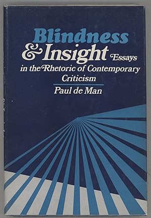 Bild des Verkufers fr Blindness & Insight; Essays in the Rhetoric of Contemporary Criticism zum Verkauf von Evening Star Books, ABAA/ILAB