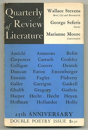 Imagen del vendedor de Quarterly Review of Literature - Volume XVI, Numbers 1-2, Twenty-fifth Anniversary Issue a la venta por Between the Covers-Rare Books, Inc. ABAA