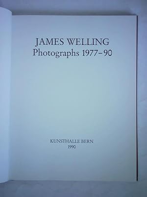 Bild des Verkufers fr James Welling, Photographs 1977 - 90 zum Verkauf von Celler Versandantiquariat