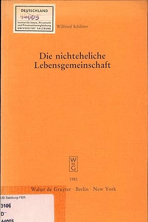 Bild des Verkufers fr Die nichteheliche Lebensgemeinschaft zum Verkauf von avelibro OHG