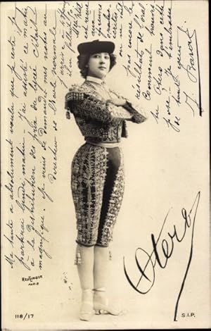 Immagine del venditore per Ansichtskarte / Postkarte Tnzerin und Sngerin La Bella Otro, Portrait, Reutlinger Paris, Matador venduto da akpool GmbH