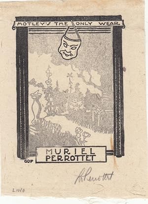 Seller image for Muriel Perrotet. Maske ber Landschaft mit Baum und Blumen. for sale by Antiquariat  Braun