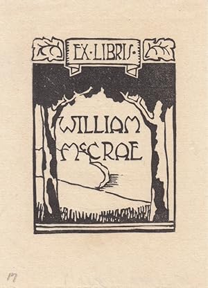 Seller image for Ex Libris William McCrae. Eignername zwischen zwei Birken. for sale by Antiquariat  Braun