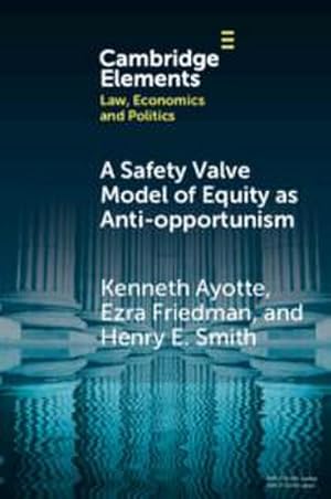 Bild des Verkufers fr A Safety Valve Model of Equity as Anti-Opportunism zum Verkauf von AHA-BUCH GmbH