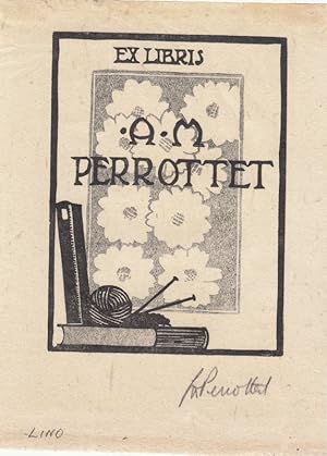 Seller image for Ex Libris A. M. Perrottet. Strickzeug, Bcher und Bild. for sale by Antiquariat  Braun