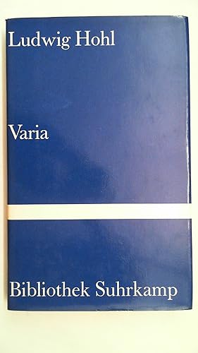 Varia (Bibliothek Suhrkamp Band 557),