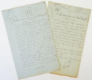 [Carl August von Sachsen-Weimar-Eisenach: Zwei handschriftliche Briefe an die Regierung zu Weimar...