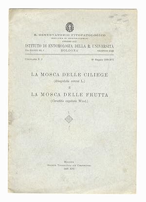 Bild des Verkufers fr La mosca delle ciliege (Rhagoletis cerasi L.) e la mosca della frutta (Ceratitis capitata Wied.) zum Verkauf von Libreria Oreste Gozzini snc