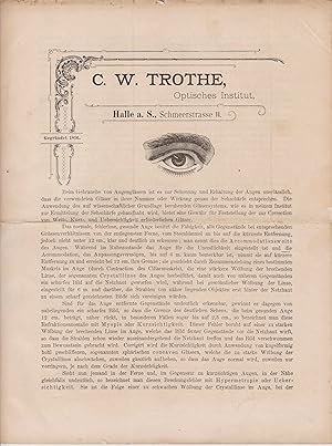 C.W. Trothe, Optisches Institut. Gegründet 1816, Halle a. S.