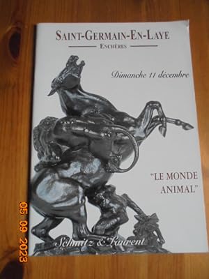 Catalogue de vente aux encheres Schmitz & Laurent : Le Monde Animal - Saint Germain en Laye - Dim...
