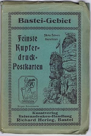 Bild des Verkufers fr Bastei-Gebiet. Schsische Schweiz. Basteifelsen. Feinste Kupferdruck-Postkarten. zum Verkauf von Antiquariat Gnter Hochgrebe