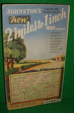 JOHNSTON'S NEW 2 MILES TO 1 INCH MAP LONDON AND THAMES VALLEY