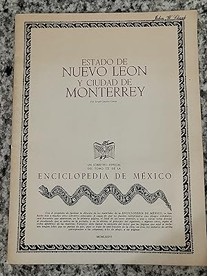 Imagen del vendedor de Estado de Nuevo Leon y Ciudad de Monterrey a la venta por TribalBooks