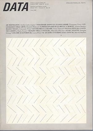 Seller image for DATA Pratica e teoria delle arti Estate 1973 - Anno III Numero 7/8 / DATA Practice and theory of arts Summer 1973 Volume III No. 7/8 for sale by ART...on paper - 20th Century Art Books