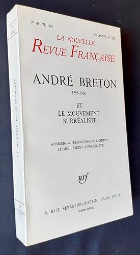 Imagen del vendedor de Andr Breton et le mouvement surraliste - N.R.F. du 1er avril 1967 - a la venta por Le Livre  Venir