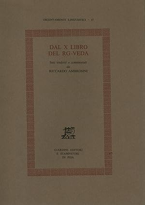 Bild des Verkufers fr Dal X libro del ?g-Veda zum Verkauf von Di Mano in Mano Soc. Coop