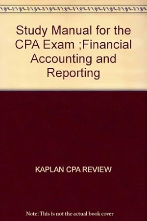 Seller image for Study Manual for the CPA Exam ;Financial Accountin for sale by ZBK Books