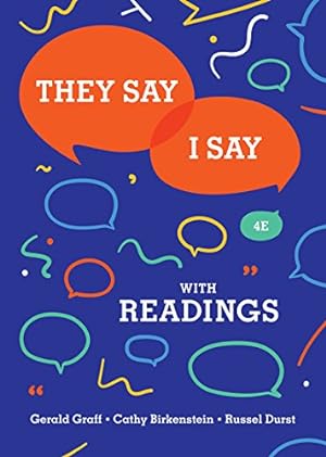 Seller image for They Say / I Say: The Moves That Matter in Academic Writing with Readings for sale by ZBK Books