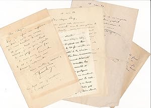 Abel HOVELACQUE Correspondance de 12 lettres autographes signées