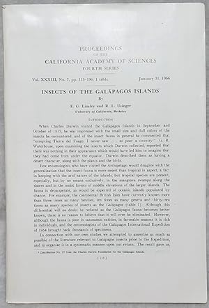 Seller image for Insects of the Galapagos Islands for sale by Lloyd Zimmer, Books and Maps