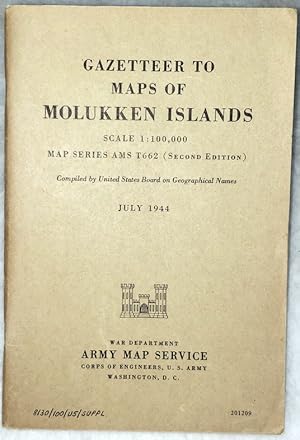 Gazetteer to Maps of Molukken Islands, Scale 1 ; 100,000. Map Series AMS T662