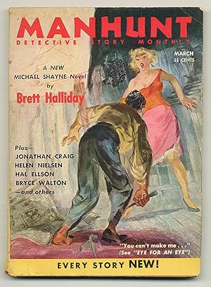 Seller image for Two Hours to Midnight, A Michael Shayne Novel [in] Manhunt: Detective Story Monthly - Vol. 4, Number 3, March 1956 for sale by Between the Covers-Rare Books, Inc. ABAA