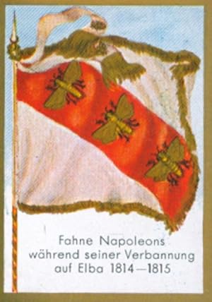 Bild des Verkufers fr Sammelbild Historische Fahnen Bild 177, Fahne Napoleons whrend seiner Verbannung auf Elba - Salem Cigarettenfabrik Dresden zum Verkauf von akpool GmbH