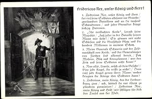 Immagine del venditore per Knstler Ansichtskarte / Postkarte Schbel, Fridericus Rex, unser Knig und Herr!, Gedicht venduto da akpool GmbH