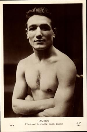 Ansichtskarte / Postkarte Boxer Routis, Weltmeister im Fliegengewicht 1928/29