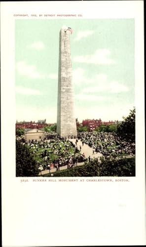 Bild des Verkufers fr Ansichtskarte / Postkarte Charlestown Boston Massachusetts USA, Bunker Hill Monument zum Verkauf von akpool GmbH