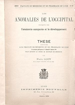 Anomalies de l'occipital, expliquées par l'anatomie comparée et le développement. Thèse présentée...